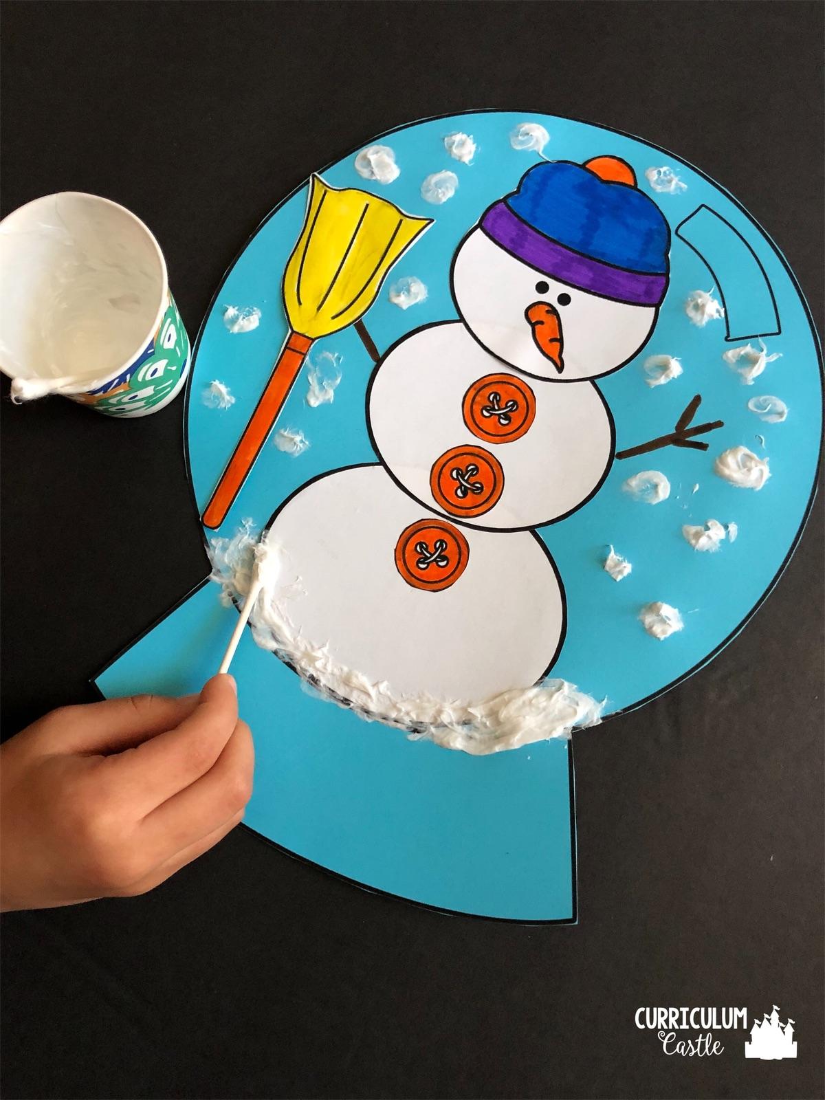 Build a Snowman Printable Craft Template: Easy Winter Activity - A