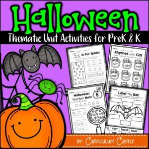 Halloween Thematic Unit - Pumpkins, Spiders and Bats!