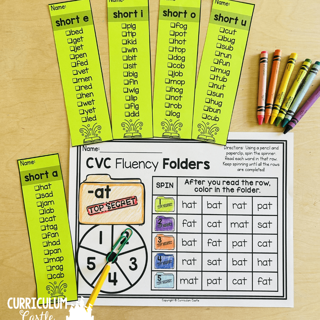CVC Mini Books & Activities BUNDLE: Word Families Phonics Blending
