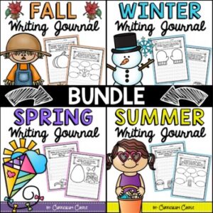 Writing Journals for the ENTIRE Year (K-2) NO PREP BUNDLE