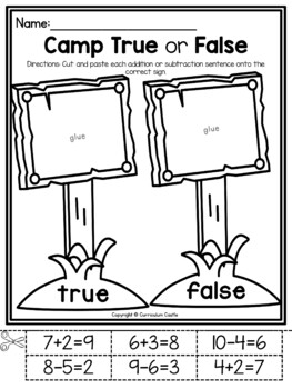 Camping Kindergarten Math & Literacy Printables - Image 2