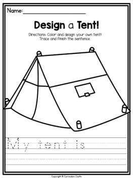 Camping Kindergarten Math & Literacy Printables - Image 4