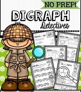 Digraphs Interactive NO PREP Printables
