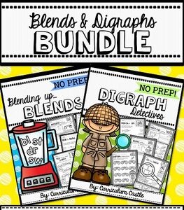 Blends and Digraphs NO PREP BUNDLE
