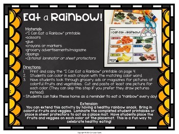 FREE Healthy Eating & Nutrition: I Can Eat a Rainbow - Image 2