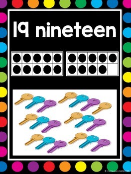 Number Posters 0-20 {Black & Rainbow Dots Theme} - Image 4