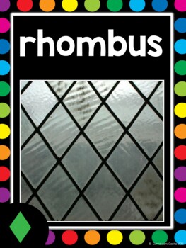 2D & 3D Shapes Posters {Black & Rainbow Dots Theme} - Image 3