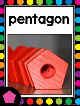 2D & 3D Shapes Posters {White & Rainbow Dot Theme} - Image 2
