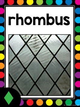 2D & 3D Shapes Posters {White & Rainbow Dot Theme} - Image 3
