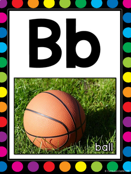 Alphabet Posters {White & Rainbow Dot Theme} - Image 4