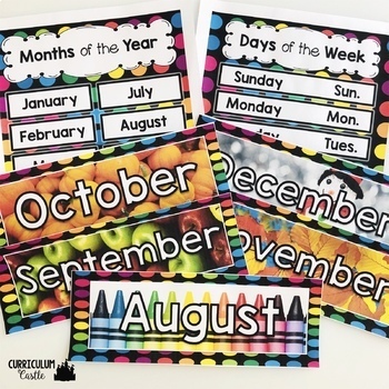 Classroom Calendar & Interactive Journal {Rainbow Dots Theme} - Image 2