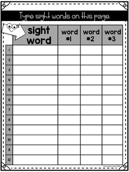 Sight Word Worksheets EDITABLE - Image 2