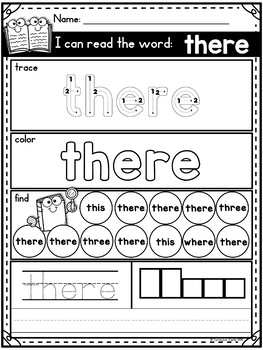 Sight Word Worksheets EDITABLE - Image 3