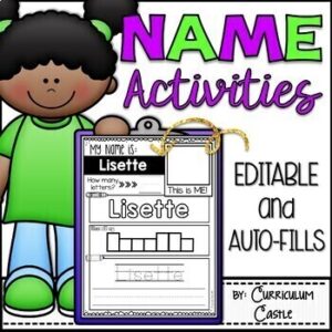 Name Practice Activities EDITABLE