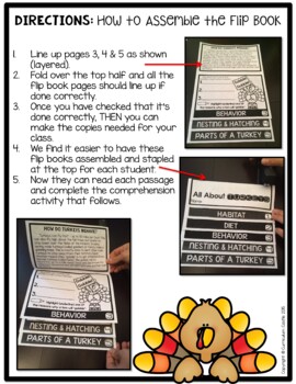 Turkeys Flip Book {Reading Comprehension & Craft} - Image 2