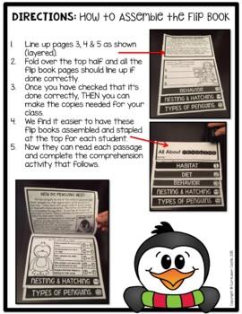 Penguins Flip Book {Reading Comprehension & Craft} - Image 2