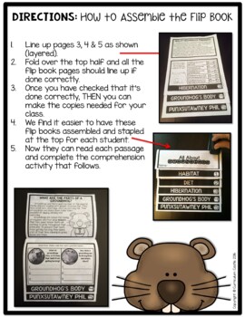 Groundhog Day Flip Book {Reading Comprehension & Craft} - Image 2