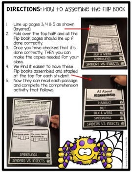 Spiders Flip Book {Reading Comprehension & Craft} - Image 2