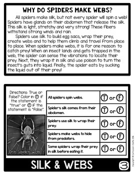 Spiders Flip Book {Reading Comprehension & Craft} - Image 3
