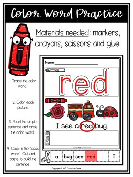 Colors: Color Word Activities - Image 2