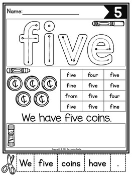Numbers 1-10: Number Word Activities - Image 3