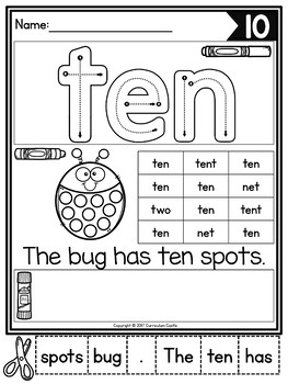 Numbers 1-10: Number Word Activities - Image 4