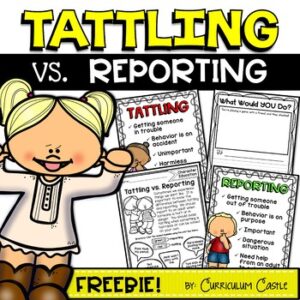 FREE Tattling vs. Reporting