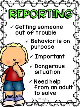 FREE Tattling vs. Reporting - Image 2