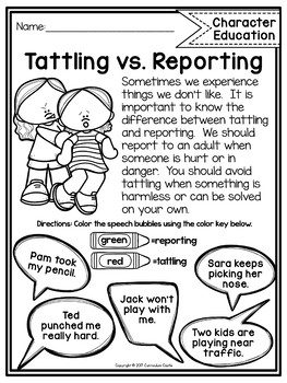 FREE Tattling vs. Reporting - Image 3