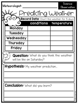 Weather & Water Cycle Science Activities Folder BUNDLE - Image 4