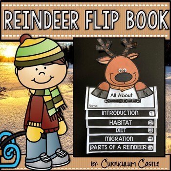 Reindeer (Caribou) Flip Book {Reading Comprehension & Craft}