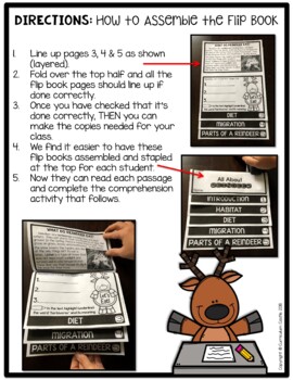 Reindeer (Caribou) Flip Book {Reading Comprehension & Craft} - Image 2