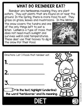 Reindeer (Caribou) Flip Book {Reading Comprehension & Craft} - Image 3