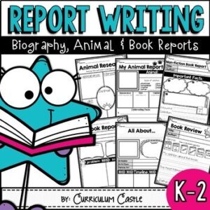 Report Writing BUNDLE: Biography, Animal & Book Reports