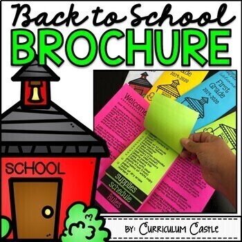 Back to School Brochure Flip Book EDITABLE