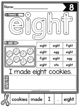 Number & Color Words Activities BUNDLE - Image 3
