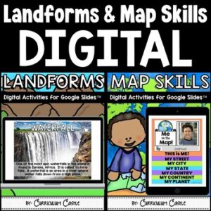 Landforms & Map Skills Digital Activities for Google Slides™ BUNDLE