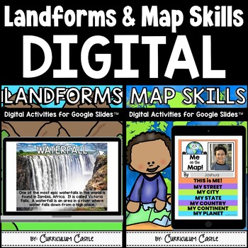 Landforms & Map Skills Digital Activities for Google Slides™ BUNDLE
