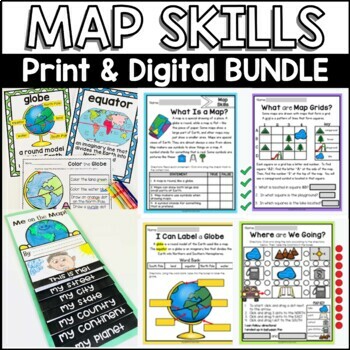 Landforms and Map Skills Print & Digital Activities MEGA BUNDLE - Image 4