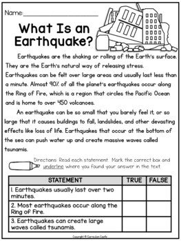 Earthquakes Natural Disasters Print & Digital Activities BUNDLE - Image 2