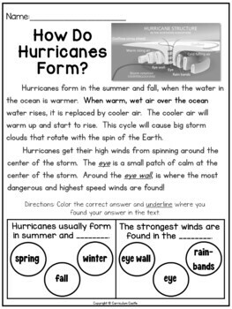 Hurricanes Natural Disasters Print & Digital Activities BUNDLE - Image 2