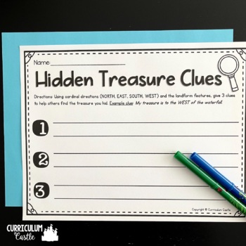 FREE Treasure Map: Landforms & Map Skills Activity - Image 3