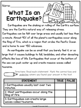 Natural Disasters Print BUNDLE {Earthquake, Hurricane, Tornado & Volcano} - Image 2