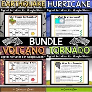 Natural Disasters Digital BUNDLE {Earthquake, Hurricane, Tornado & Volcano}