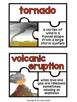 FREE Natural Disasters Puzzle Center Activity - Image 2