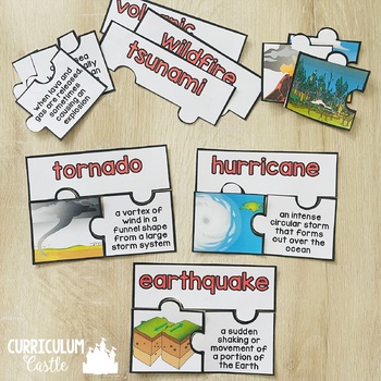 FREE Natural Disasters Puzzle Center Activity - Image 3