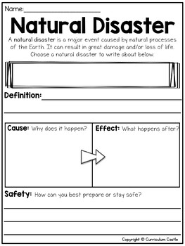FREE Natural Disasters Puzzle Center Activity - Image 4
