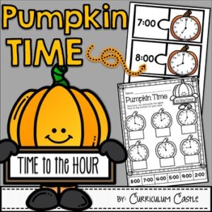 FREE Pumpkin Time Center: Telling Time to the Hour