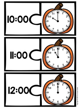 FREE Pumpkin Time Center: Telling Time to the Hour - Image 3