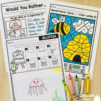 Early Finisher Seasonal Activities for 1st & 2nd Grade BUNDLE - Image 8